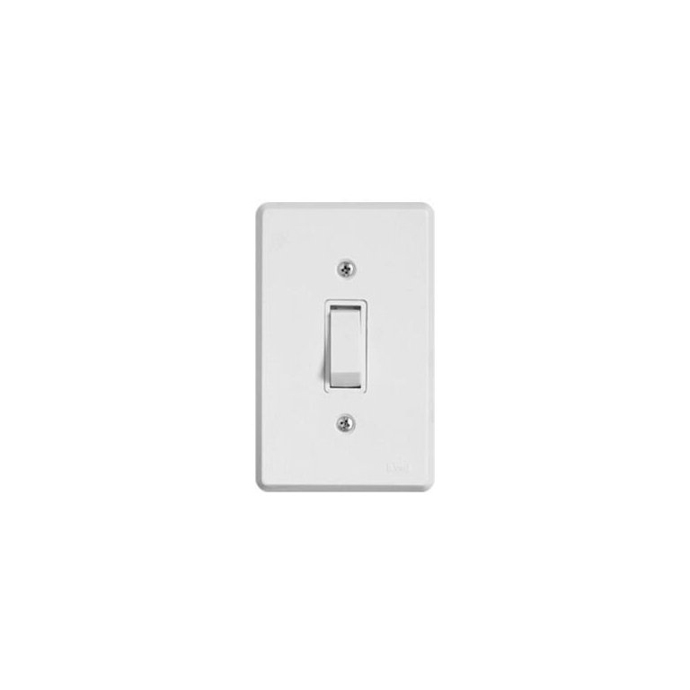 Interruptor Elétrico 1 Tecla Paralela com Placa Branca - Ilumi, Opção: Branco(a)