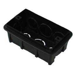 Kit 50 Caixa de Luz Plástica Retangular Preta 4x2 Reforçada - 2