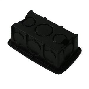 Kit 50 Caixa de Luz Plástica Retangular Preta 4x2 Reforçada