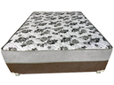 Ver imagem 2 de Cama Box Casal Suede Marrom + Colchão Casal Suede Cinza Espuma 138x188x55
