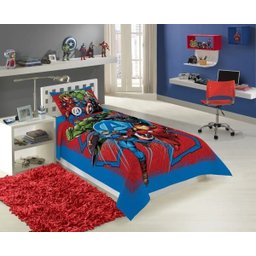 Jogo de Cama Lençol Solteiro Avengers Vingadores Algodão Lepper - 1