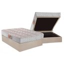 Ver imagem 1 de Conjunto Box Baú Casal: Colchão Espuma Paropas D28 Pasquale Clean + Base Crc Suede Clean(138x188)