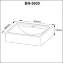 Ver imagem 3 de Balcão Gabinete Suspenso para Banheiro 60cm Bn3606 com Cuba Bn3600 Branco Tecnomobili