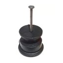 Ver imagem 1 de Kit 3 Isolador Roldana Plástico Prego 30x30 Preto Emb. 100un