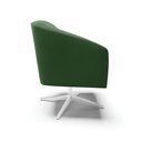 Ver imagem 4 de Poltrona Giratória Stella Suede Verde Base Cromada - D’Rossi