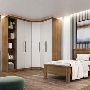 Guarda Roupa Modulado Safira 009 em Mdf com 5 Portas e 6 Gavetas