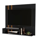Ver imagem 2 de Painel Pompéia Suspenso para Tv de até 32 Polegadas - Preto com Nature