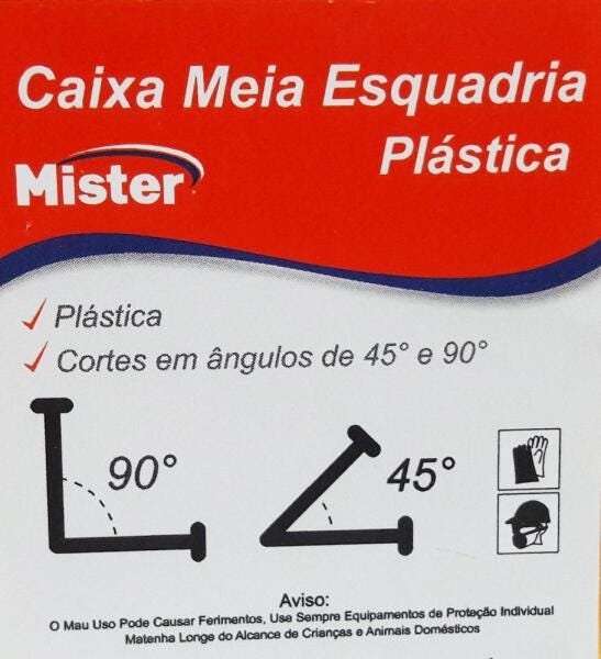 Caixa de Meia Esquadria Plástica - Mister, Tamanho: Caixa Meia Esquadria - 3