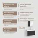 Ver imagem 4 de Kit Armário de Banheiro Fimap Gabinete com Cuba Lavatório King 73cm Fimap Branco Grafite