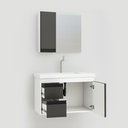 Ver imagem 2 de Kit Armário de Banheiro Fimap Gabinete com Cuba Lavatório King 73cm Fimap Branco Grafite