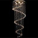 Ver imagem 1 de Lustre De Cristal Legítimo Espiral Com 3,30 Metros De Altura, Base De Inox Polido Com 40CM De Diâm.