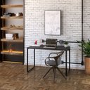 Ver imagem 2 de Mesa para Escritório Office Estilo Industrial 1,20m Kuadra Preto Ônix