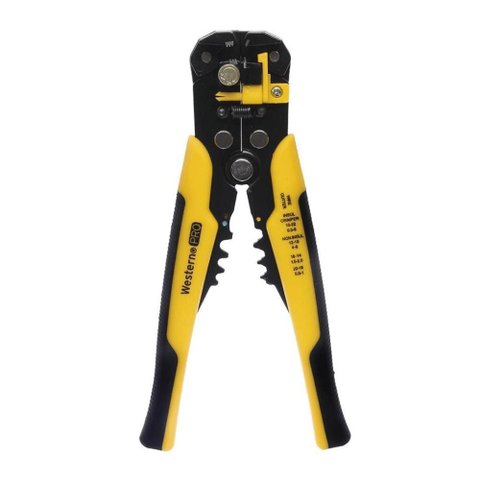 Alicate de Crimpar Western 8,5" para Fios de 0,2 a 6mm Preto e Amarelo