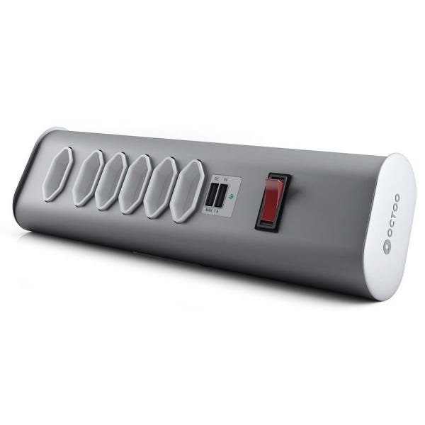Totem de Mesa Octoo Easyplug Table com 6 Tomadas + 2 USB - 2