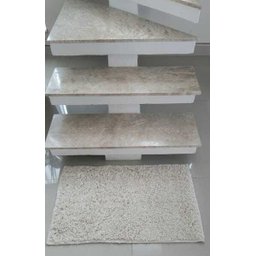 Tapete Algodão para Banheiro, Quarto, Sala - Tamanho 0,50 x 0,80 - Pelo Médio- Cor Cru - 3