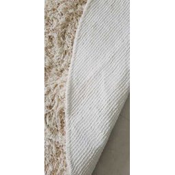 Tapete Algodão Redondo para Sala, Quarto - Tamanho - 1,20M x1,20M - Cru Pelo Alto - 3