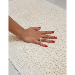 Tapete de Algodão Redondo para Sala, Quarto e Escritório - Tamanho - 1,20M x 1,20M - Cor Cru - 2