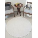 Ver imagem 1 de Tapete de Algodão Redondo para Sala, Quarto e Escritório - Tamanho - 1,20M x 1,20M - Cor Cru