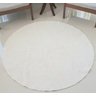 Tapete de Algodão Redondo para Sala, Quarto e Escritório - Tamanho - 1,20M x 1,20M - Cor Cru - 6