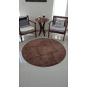 Ver imagem 3 de Tapete Algodão Redondo para Sala, Quarto e Escritório - Tamanho - 1,50M x 1,50M - Cor Preto