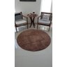 Tapete Algodão Redondo para Sala, Quarto e Escritório - Tamanho - 1,50M x 1,50M - Cor Preto - 3