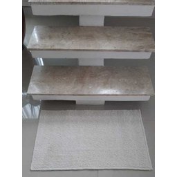 Tapete Algodão para Banheiro, Quarto, Sala, - Tamanho- 0,50 x 0,80 - Pelo Baixo - Cor Cru - 3