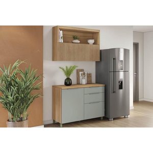 Cozinha Completa 2 Peças Marquesa 1 Aéreo 1 Balcão C2p29 Nature