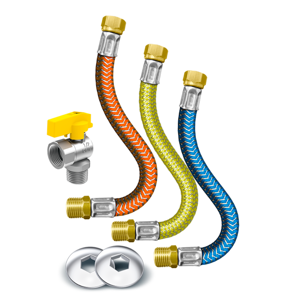 Kit para Instalação de Aquecedores a Gás Comprimento 30 Cm Durín - 1