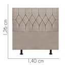 Ver imagem 3 de Cabeceira Estofada Cama Box Casal 140cm Istambul Corino Bege- Mabe Magazine