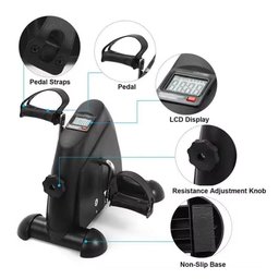 Mini Bike Ergométrico Monitor Lcd Fisioterapia Perna e Braço - 6