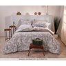 JOGO DE CAMA QUEEN 100% ALGODÃO 4 PEÇAS:Cinza - 4