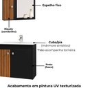 Ver imagem 5 de Gabinete Espelheira e Cuba Branca 70cm Munique Preto Fosco Ripado Bechara