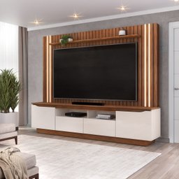 Estante Home para Tv até 70" Petrus Freijó Off White Dj Móveis - 1