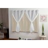 Cortina Blackout Veda Luz com Ilhos e Bando Janela 2,80x1,60 Palha - 1