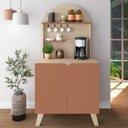 Ver imagem 2 de Aparador Cantinho Cafe 2 Portas 80 Cm 4630 Naturale Terracota Arly