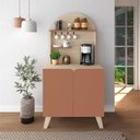 Ver mais imagens de Aparador Cantinho Cafe 2 Portas 80 Cm 4630 Naturale Terracota Arly