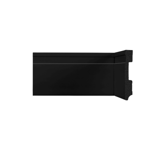 Kit Rodape Poliestireno 10cm Preto Frisado 24metros (10 Barras)
