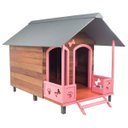 Ver imagem 2 de Casinha Casa de Cachorro Madeira Grande Dupla com Varanda Dog House