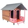 Casinha Casa de Cachorro Madeira Grande Dupla com Varanda Dog House - 2