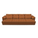 Ver imagem 6 de Sofá Retrátil Manual Sala de Estar Nolan Bipartido 379cm Conforto Premium em Couro Terracota G58 - G