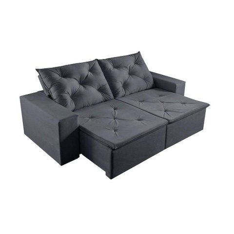 Sofá 2 Lugares Retrátil e Reclinável Martins M-181 Veludo Grafite