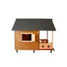 Casinha Casa de Cachorro Madeira Dupla Média Varanda Dog house - 2