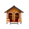 Casinha Casa de Cachorro Madeira Dupla Média Varanda Dog house - 3