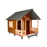 Casinha Casa de Cachorro Madeira Dupla Média Varanda Dog house - 4