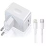 Carregador Turbo Duplo Usb-c Compativel Ipad e Iphone 12 13 14 - 40w - 1
