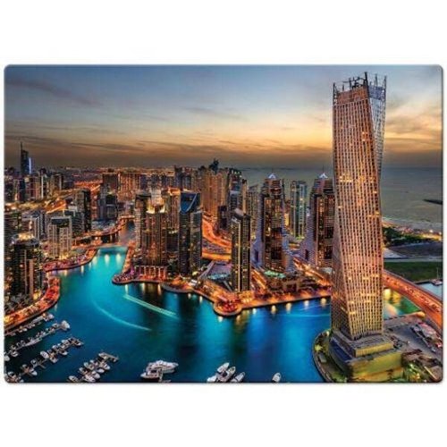 Quebra Cabeça 1000 Peças Paisagens Noturnas Marina De Dubai