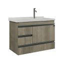 Ver imagem 2 de Conjunto Gabinete de Banheiro Mdf Monza com Cuba e Espelho:barrique