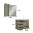 Ver imagem 4 de Conjunto Gabinete de Banheiro Mdf Monza com Cuba e Espelho:barrique