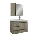 Ver imagem 1 de Conjunto Gabinete de Banheiro Mdf Monza com Cuba e Espelho:barrique