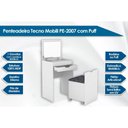 Ver imagem 2 de Penteadeira Infantil PE-2007 c/ 1 Gaveta e Puff Branco - Tecno Mobili